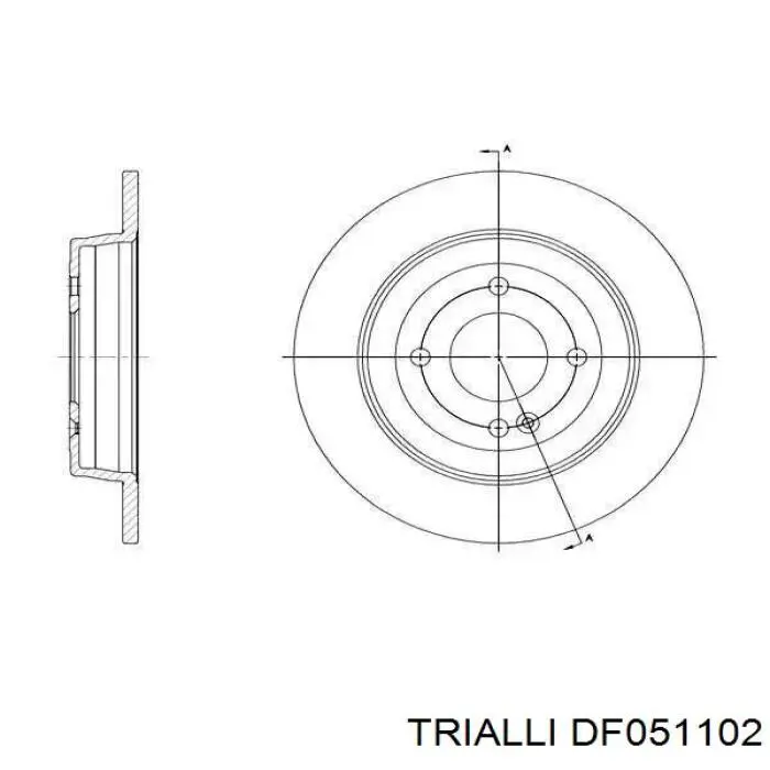 DF 051102 Trialli disco de freno delantero