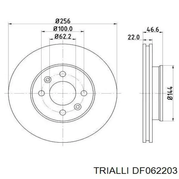 DF062203 Trialli disco de freno trasero