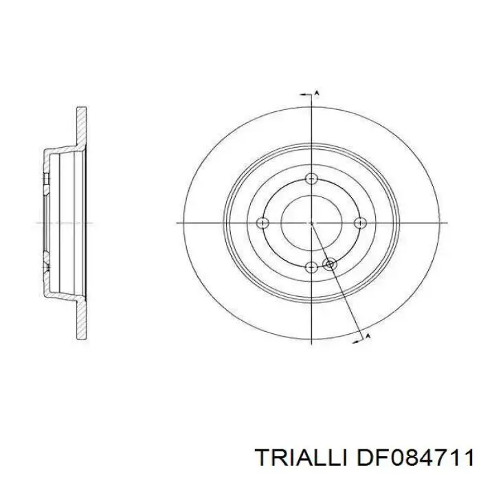 DF084711 Trialli disco de freno trasero