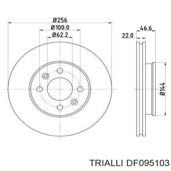 DF095103 Trialli disco de freno delantero