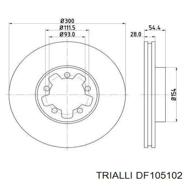 DF105102 Trialli disco de freno delantero