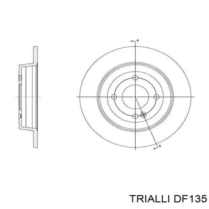 DF135 Trialli freno de disco delantero