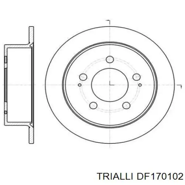 DF170102 Trialli disco de freno trasero