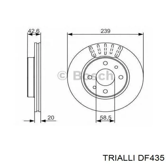 DF435 Trialli freno de disco delantero