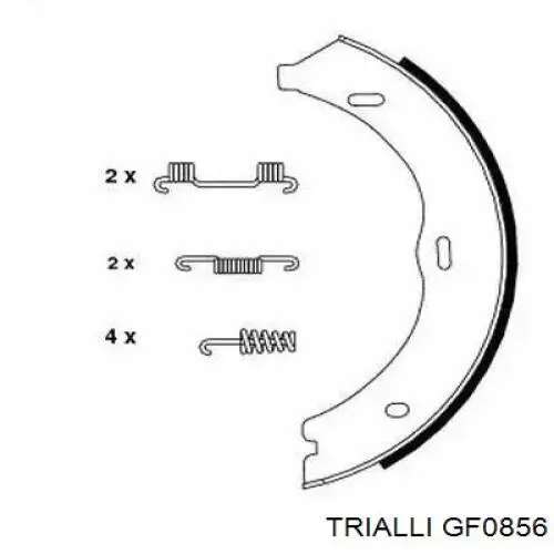 GF0856 Trialli zapatas de frenos de tambor traseras