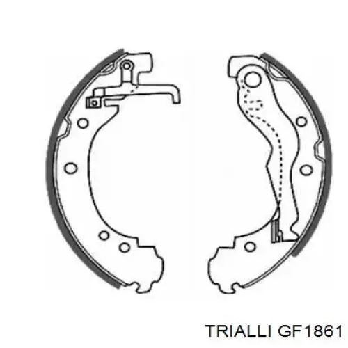 GF1861 Trialli zapatas de frenos de tambor traseras