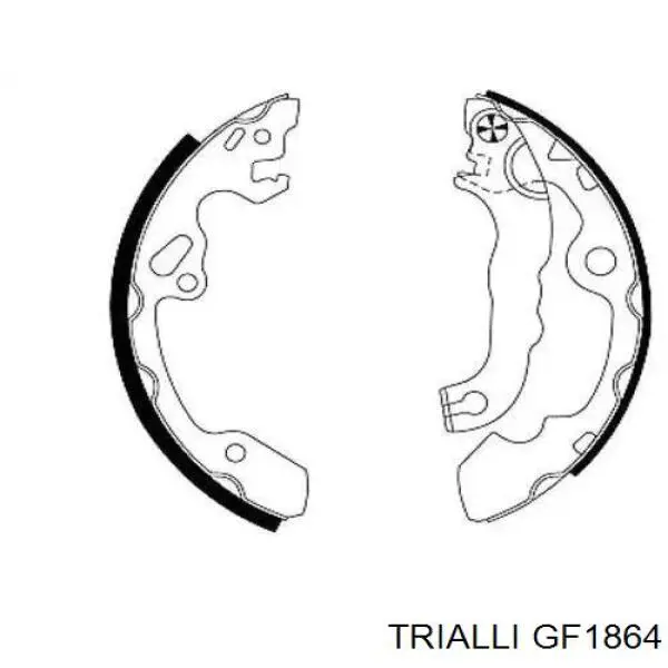 GF1864 Trialli zapatas de frenos de tambor traseras