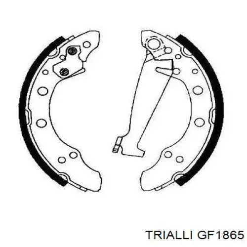 GF1865 Trialli zapatas de frenos de tambor traseras