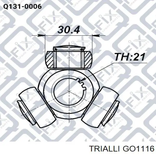 GO1116 Trialli junta homocinética interior delantera