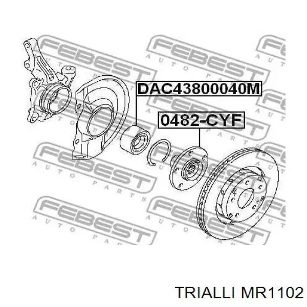 MR1102 Trialli cubo de rueda delantero