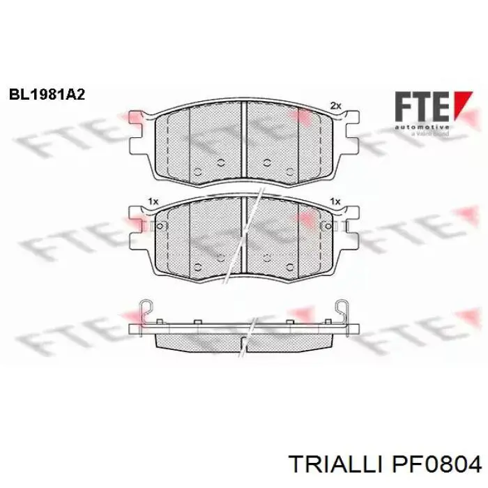 PF0804 Trialli pastillas de freno delanteras