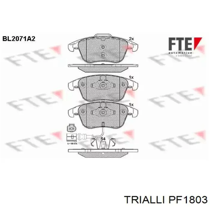 Pastillas freno delanteras Trialli PF1803 precio, desde 18,24 EUR