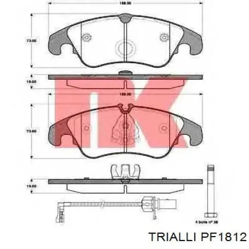 PF1812 Trialli pastillas de freno delanteras