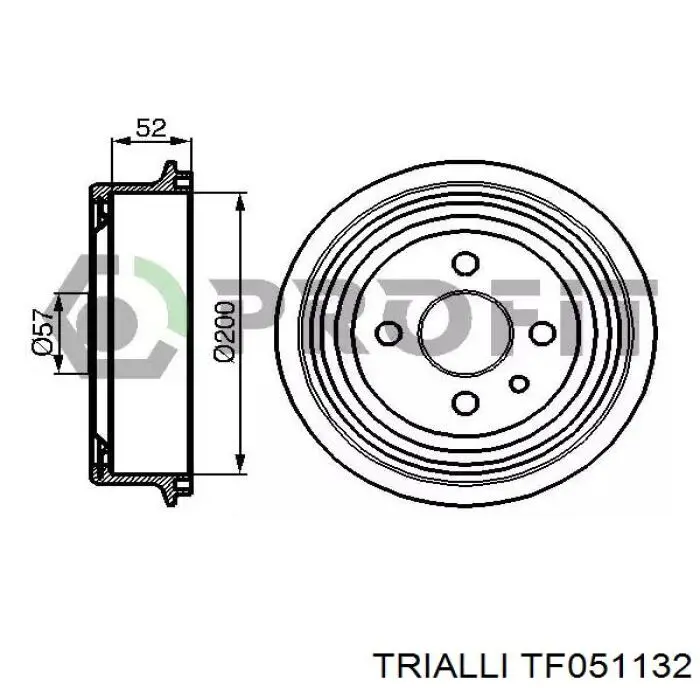TF051132 Trialli freno de tambor trasero