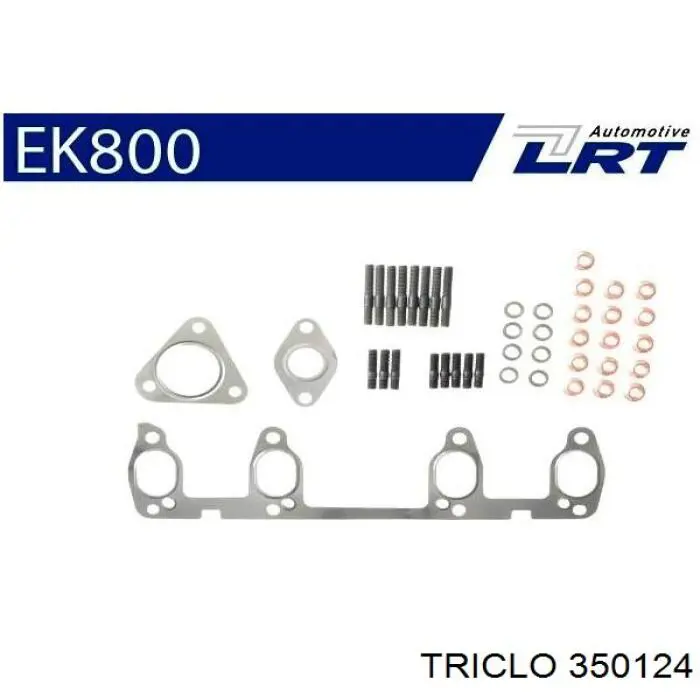 350124 Triclo colector de escape, sistema de escape