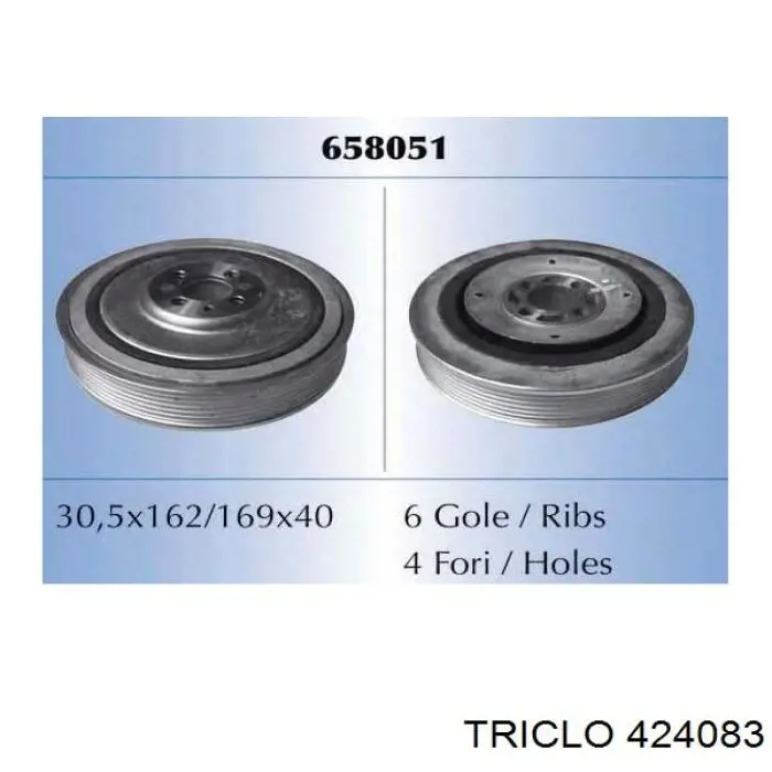 Polea dámper Triclo 424083