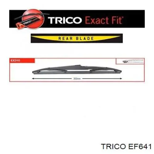 Escobilla del limpiaparabrisas del lado del conductor EF641 Trico