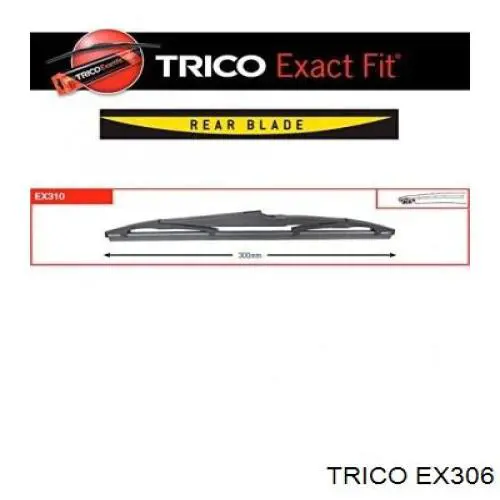 Limpiaparabrisas posterior Trico EX306