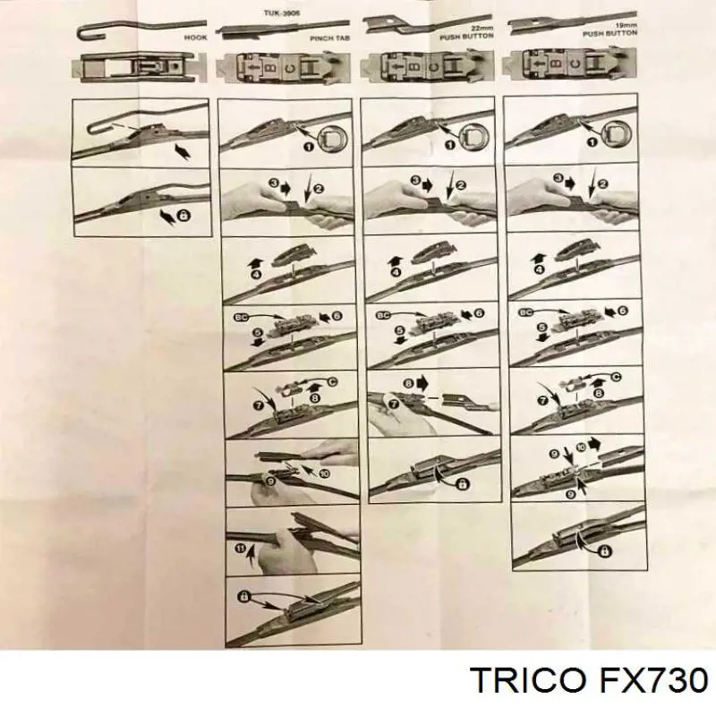 Escobilla del limpiaparabrisas del lado del conductor Trico FX730 precio, desde 19,04 EUR