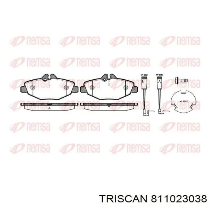 811023038 Triscan pastillas de freno delanteras