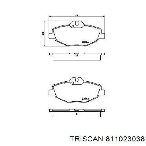 Pastillas freno delanteras Triscan 811023038 precio, desde 38,96 EUR