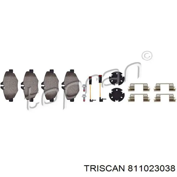 Comprar 811023038 Triscan Pastillas delanteras de freno