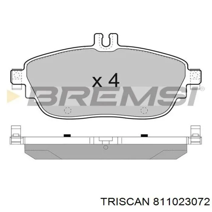 Pastillas de freno delanteras Mercedes 0004203002