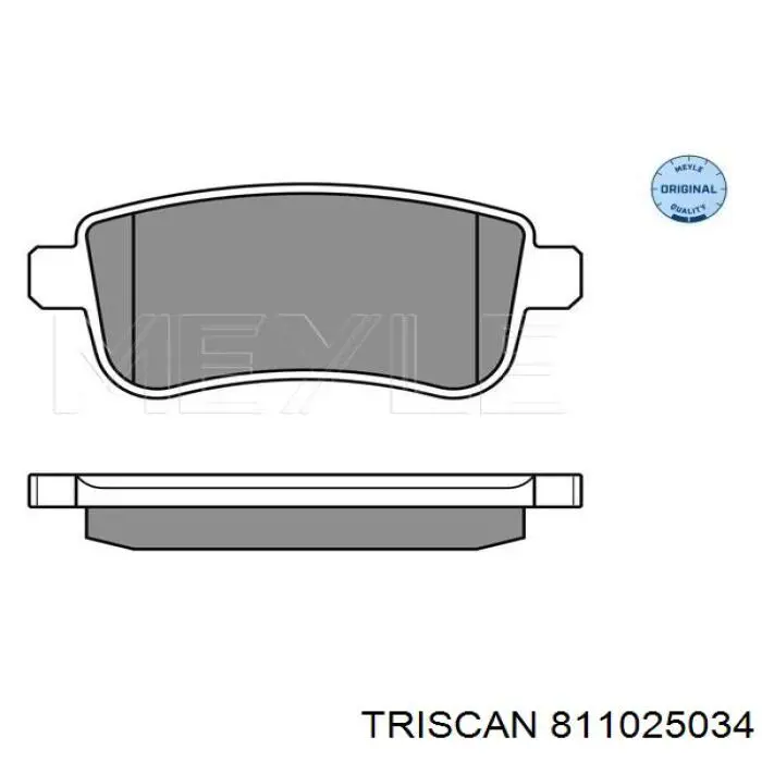 811025034 Triscan pastillas de freno traseras