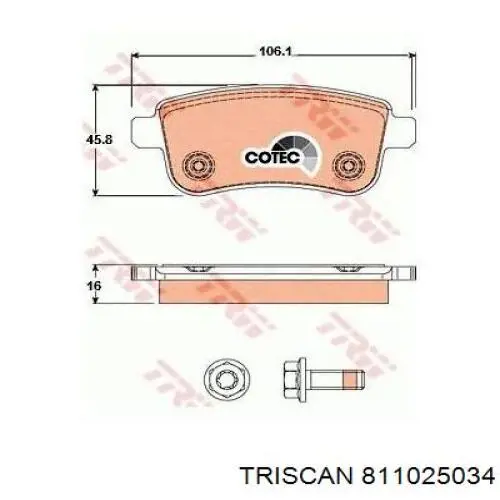 Pastillas traseras Necto FD7393A