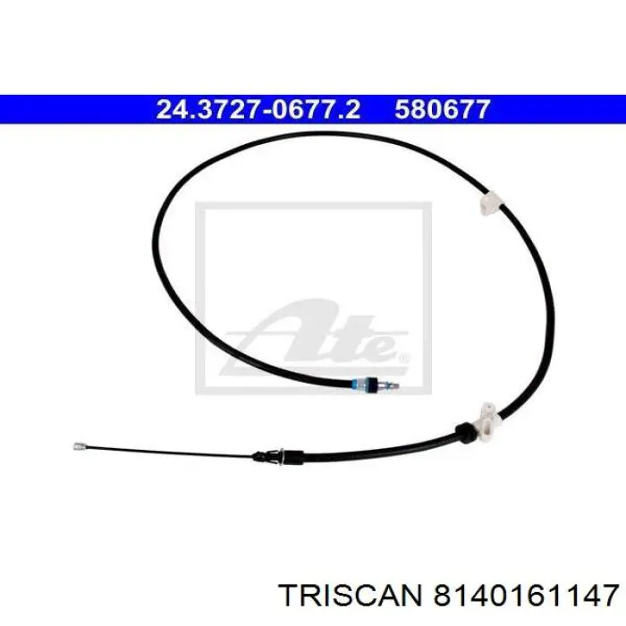6G912B700EG Ford cable de freno de mano trasero derecho