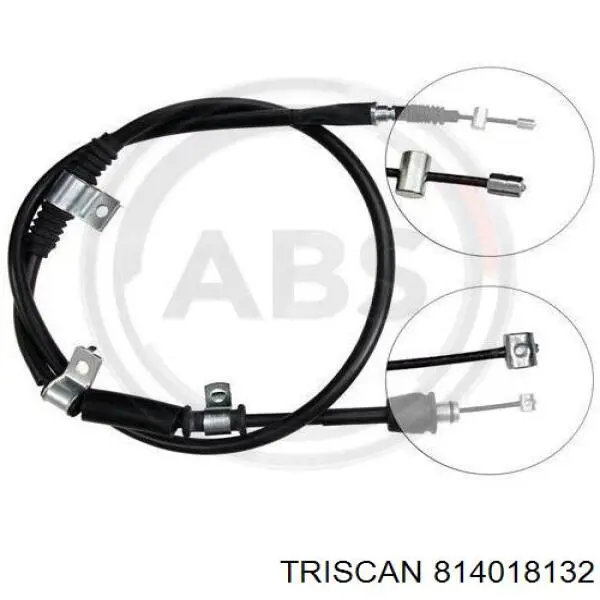 814018132 Triscan cable de freno de mano trasero derecho