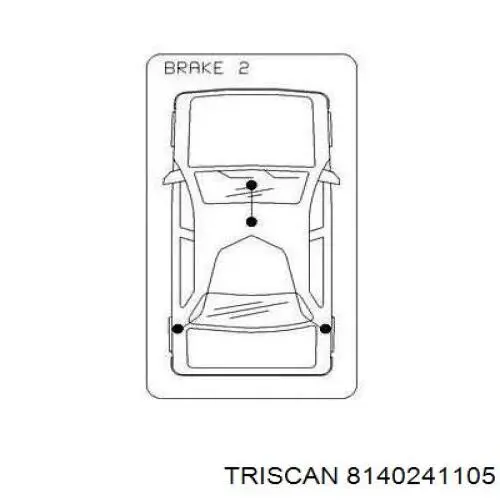 8140 241105 Triscan cable de freno de mano delantero