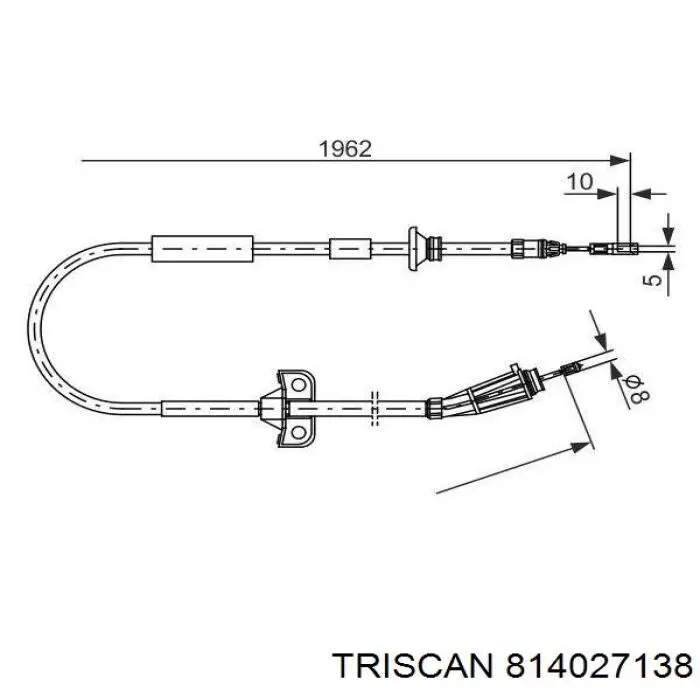 BKB2790 Borg&beck cable de freno de mano trasero derecho/izquierdo