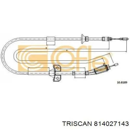 BKB3343 Borg&beck cable de freno de mano trasero izquierdo