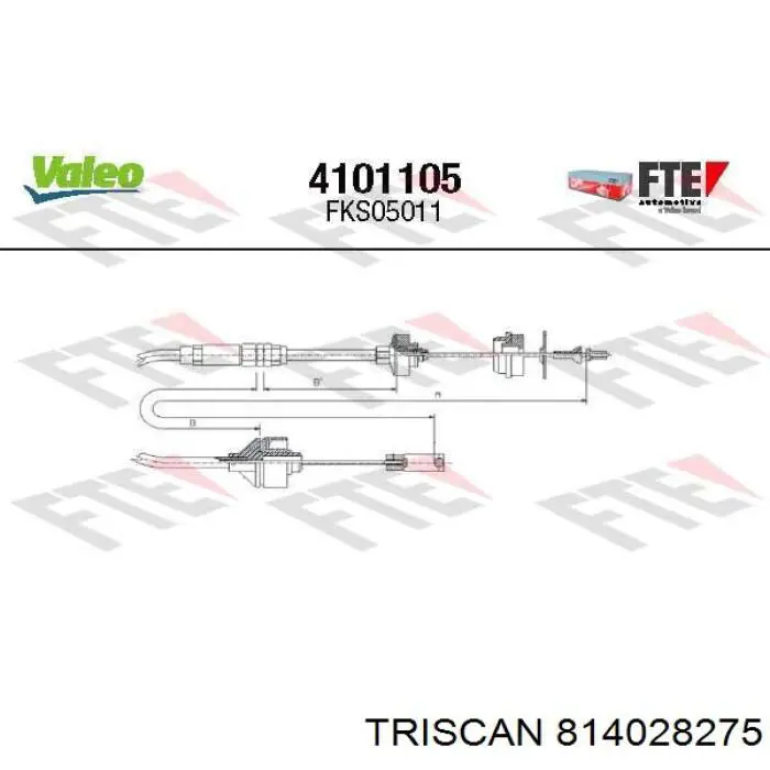 814028275 Triscan cable de embrague