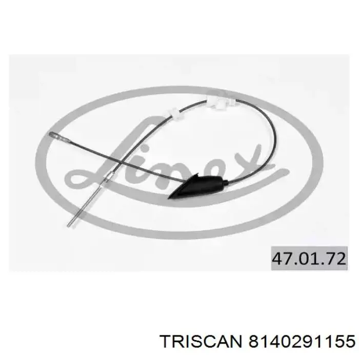 Cable de freno de estacionamiento delantero 8140291155 Triscan