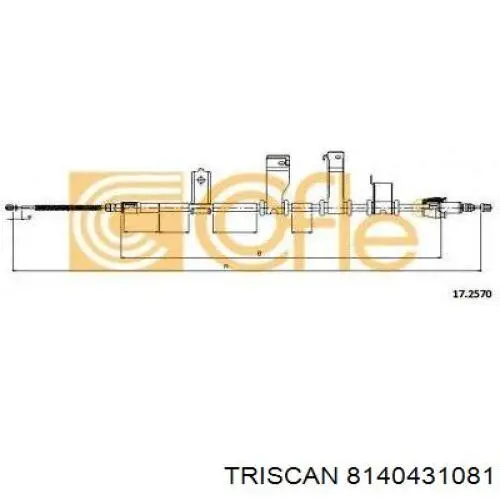 Cable de freno de mano trasero izquierdo para Hyundai I20 (PB)