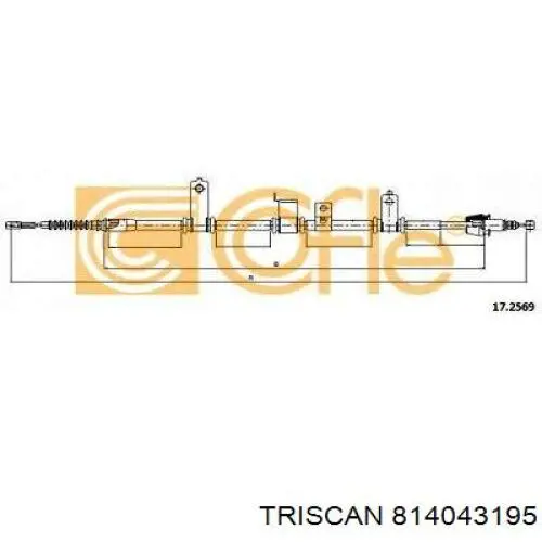 1987482615 Bosch cable de freno de mano trasero derecho