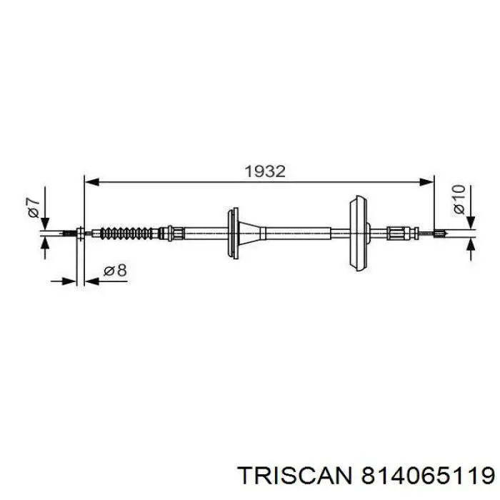 12789288 General Motors cable de freno de mano trasero derecho/izquierdo