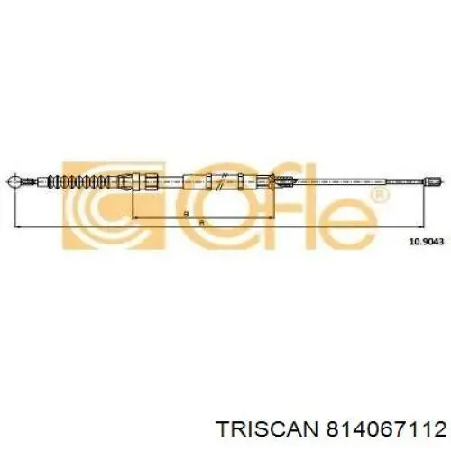 Comprar 3T0609721D VAG Cable de freno de mano trasero derecho/izquierdo