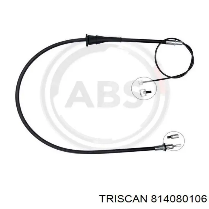 814080106 Triscan cable de freno de mano delantero