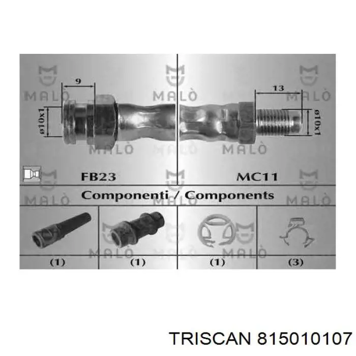 Tubo flexible de frenos delantero Peugeot/Citroen 1623254580