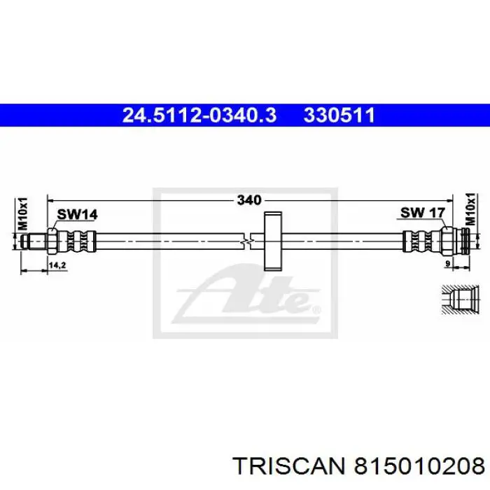 Manguera de freno trasera Peugeot/Citroen 1623274980 precio, desde 11,94 EUR