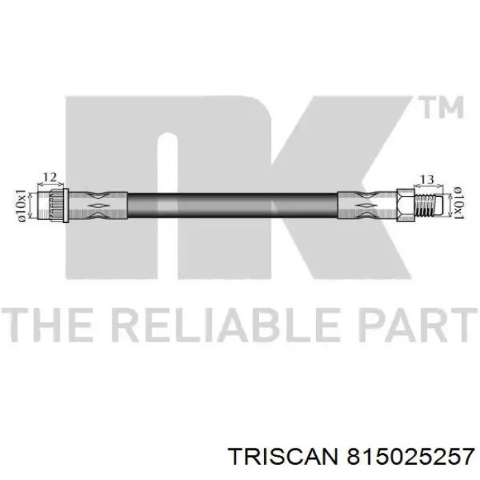 815025257 Triscan tubo flexible de frenos trasero