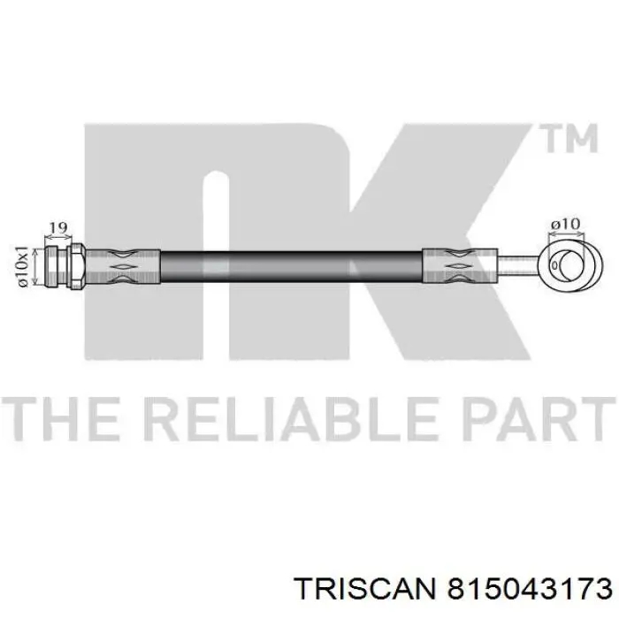 815043173 Triscan tubo flexible de frenos delantero derecho