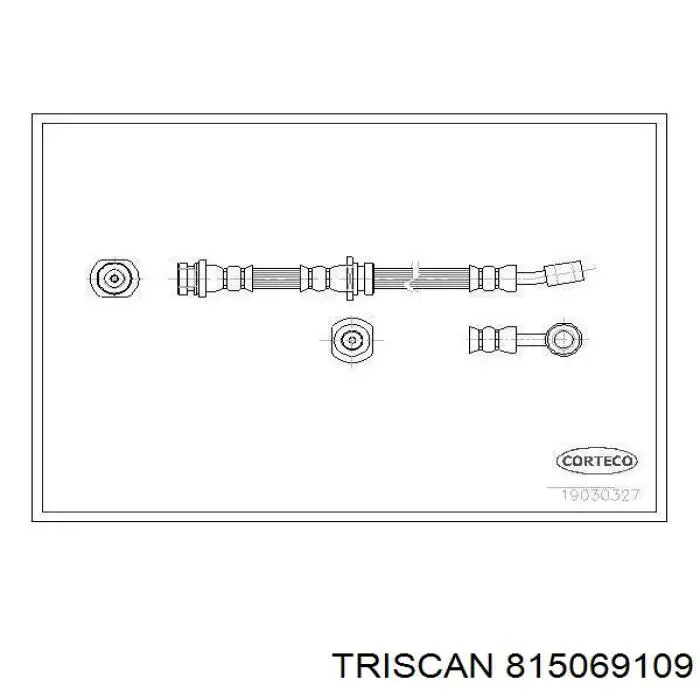 8150 69109 Triscan latiguillo de freno delantero