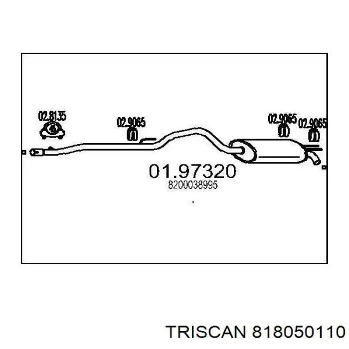 8180 50110 Triscan sensor abs delantero izquierdo