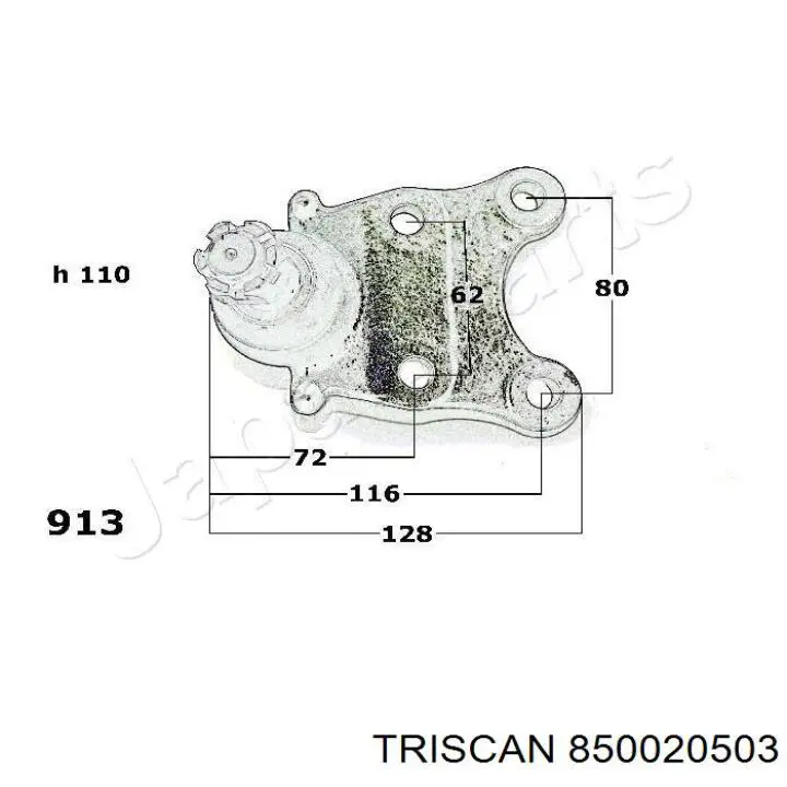 Rótula inferior de suspensión MSA025120 Mando