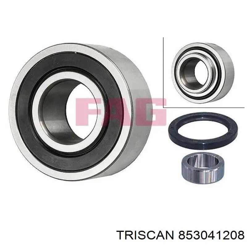 853041208 Triscan cubo de rueda trasero