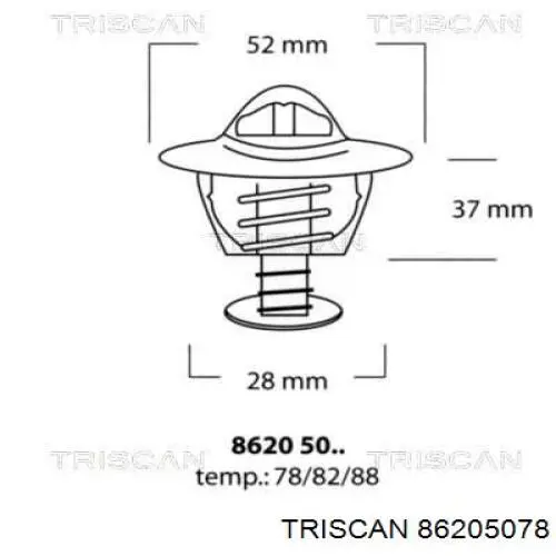 Termostato Triscan 86205078 precio, desde 9,41 EUR